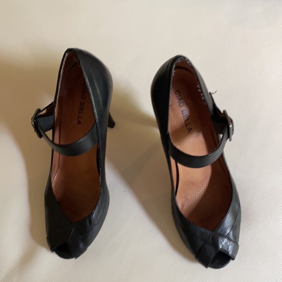 Ciao Bella Black Peeptoe Pumps 7 - Picture 2 of 6